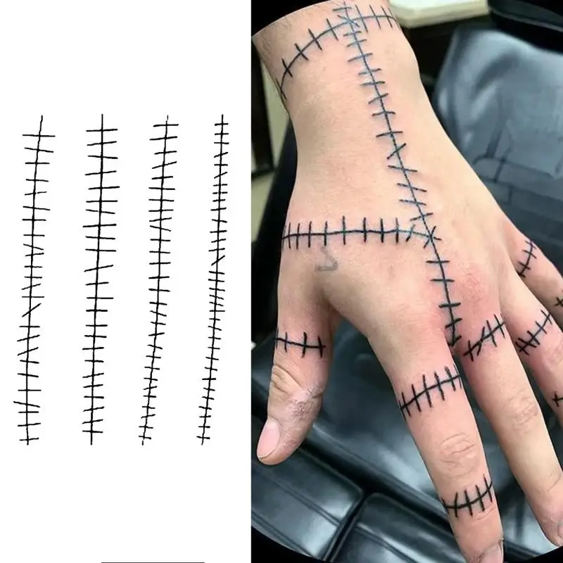 【HBA】1 Sheet New Technology Magic Waterproof Semi Permanent Sticker Scar Temporary Tattoo For Daily Use