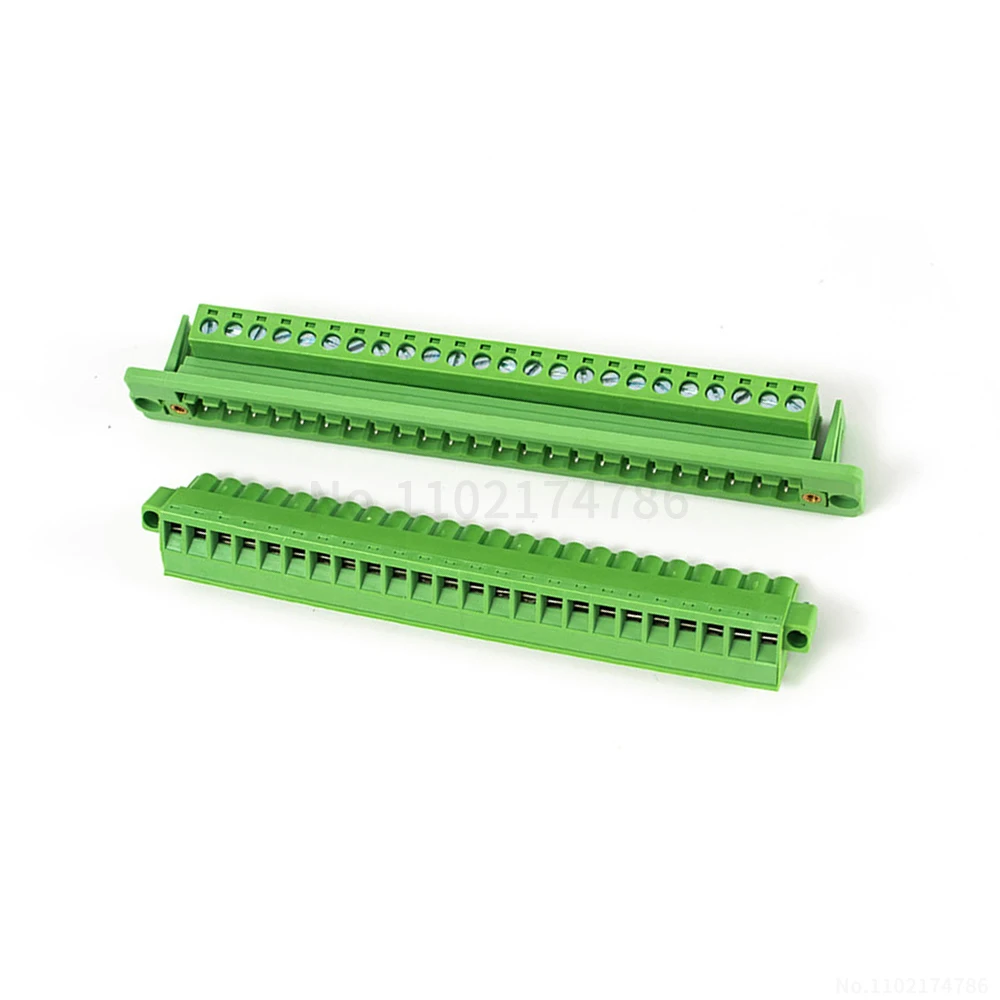 (1 Set) 2EDGWC - 5.08MM Solderless Flange-Mounted Plug-in Terminal Block 2~24P Wall-Mounted Connector KF 15EDGWC 5.08