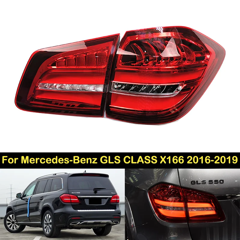 DECHO LED Taillight For Mercedes-Benz GLS CLASS X166 2016-2019 GLS400 GLS550 GLS300 Brake Light Rear bumper taillamps tail light