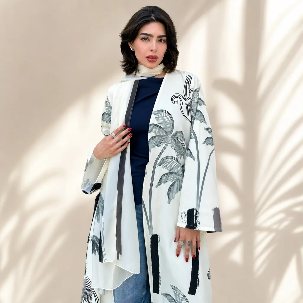 

Women's Printed Cardigan Set with Headwrap Long Sleeve Outerwear Spring Summer Matching Sets Cardigans