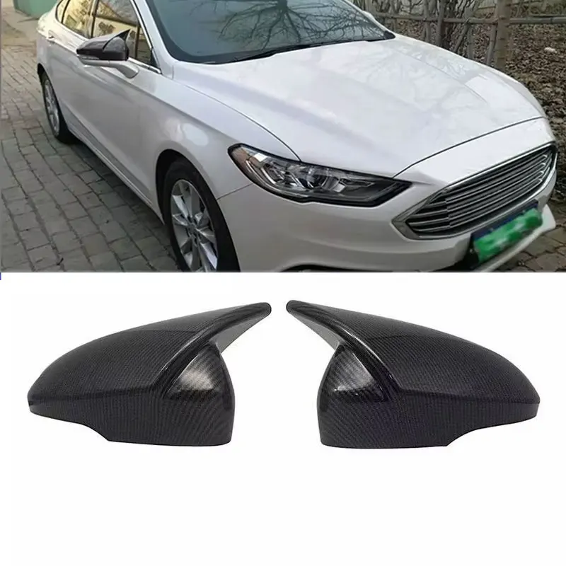 

Ярко-черный защитный чехол для зеркала заднего вида из АБС-материала для Ford Mondeo Fusion MK5 2013-2020