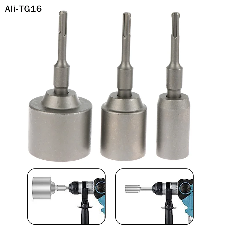 

【YT】SDS-Plus T-Post Ground Rod Driver Ground Rod Driver Tool Heavy Duty Rotary Hammer Drills Rod Converter Forg Steel Drill Bit