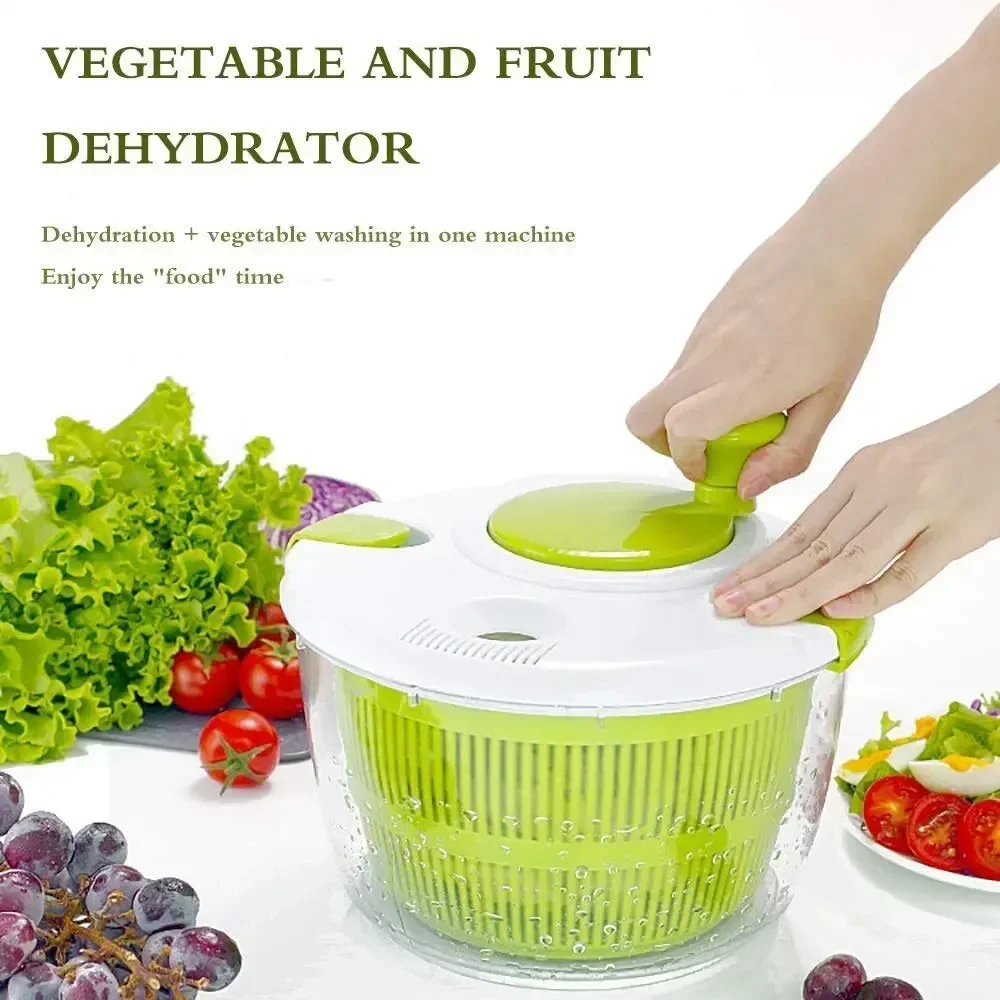 

Salad Spinner Dryer Vegetable Fruit Food Dehydrator Quick Drying Multifunctio Manual Kitchen Household Vegetable Dehydrator
