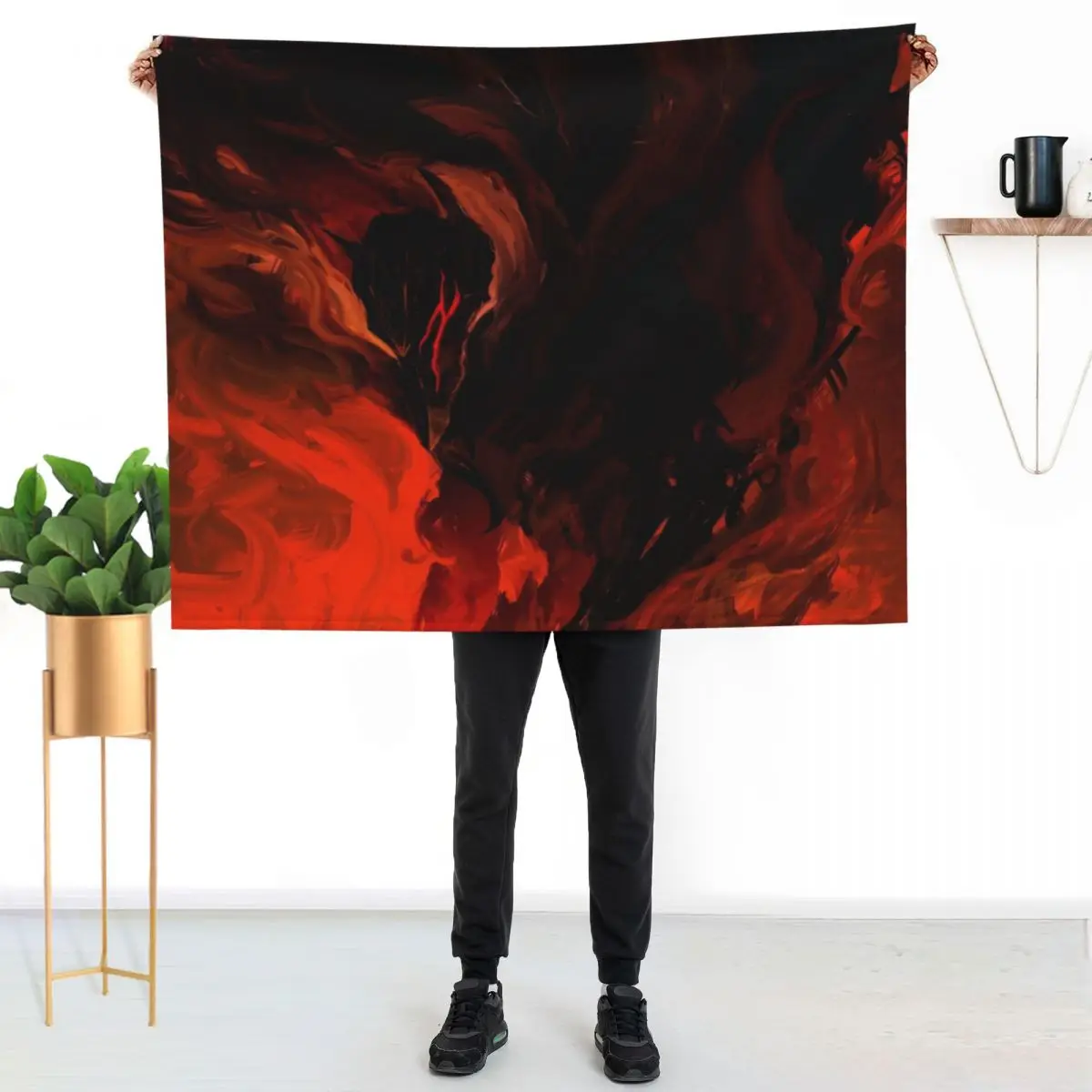 

Inferno Throw Blanket Soft Sherpa Fleece Warm Blanket for Winter