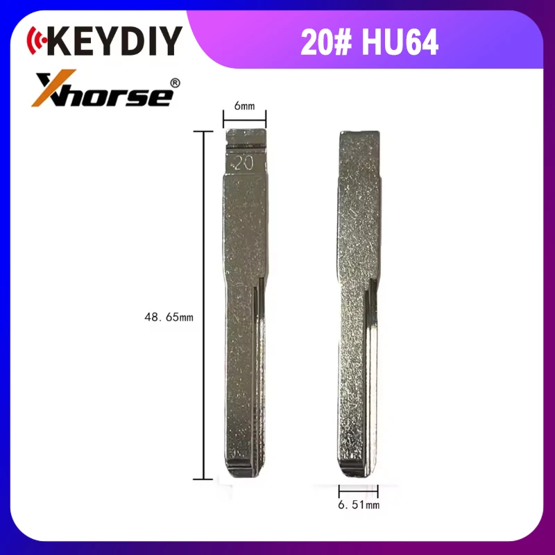

10pcs/lot Car Flip Key Blade HU64 KD Key Blank 20# for Mercedes Benz Sprinter SLK ML C E W204 for KEYDIY Xhorse Remote