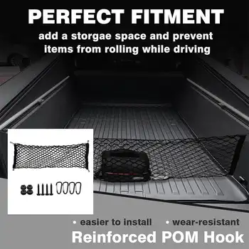 110公分汽車後備箱網,可調式彈性後備箱網狀整理器,帶掛鉤,通用型汽車配件,適用於轎車、SUV、卡車、廂型車 8 最佳銷售 雙龍Musso配件 - №5