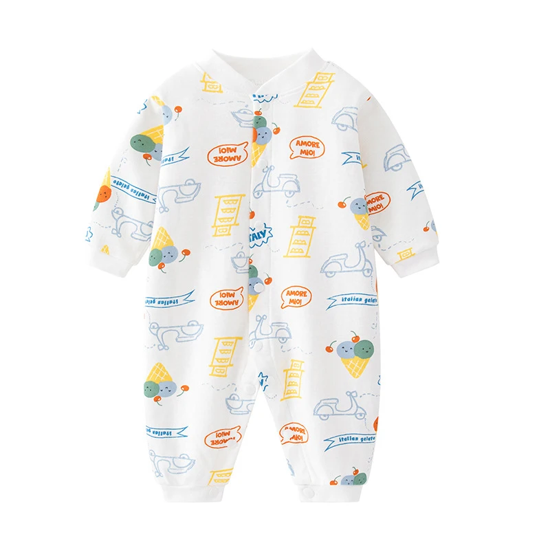 

UNITIM Kids Baby Girls Bodysuits 100% Cotton Cartoon Jacquard Toddler Boys Jumpsuits Spring Newborn Boys Rompers Infant Overalls