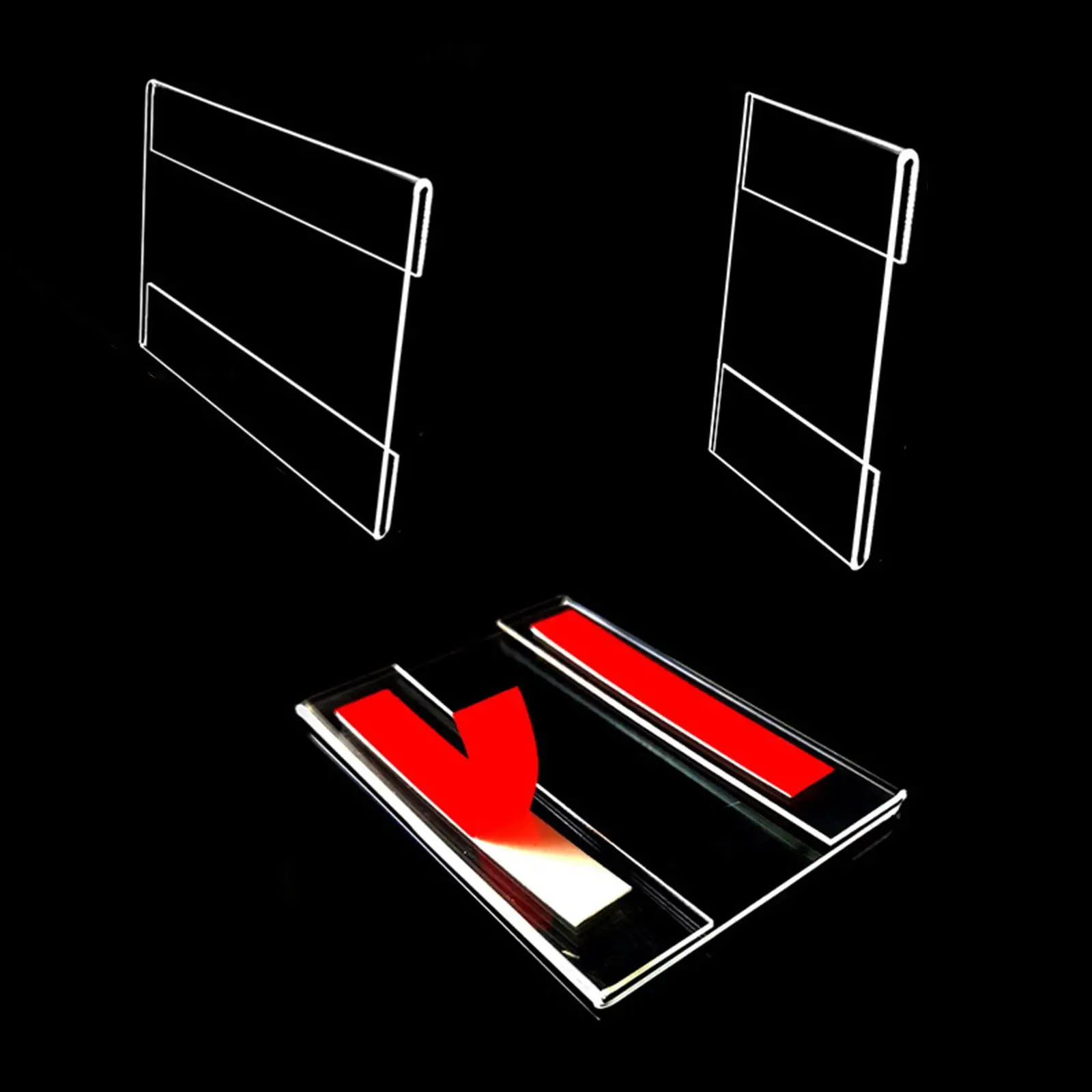 2xMini Sign Display Holder Clear Desktop for Reception Office Party Decoration