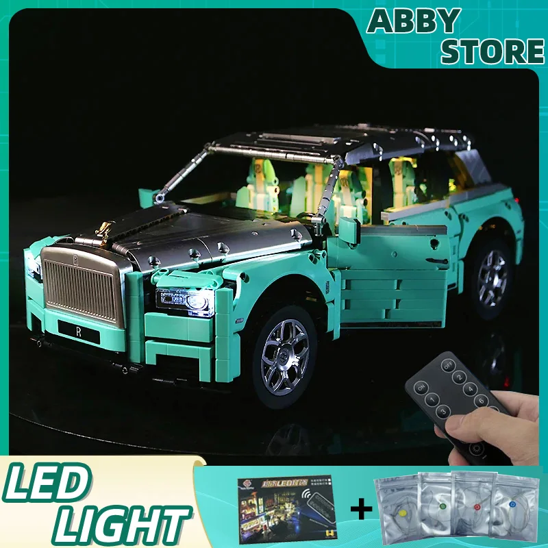 DIY RC LED 라이트 키트, LEGO K93 테크니컬 럭셔리카 로고, 블록 모델 제외, LED 라이트 전용