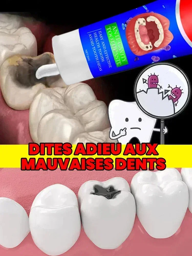 Anti Cavity Whitening Toothpaste to Clean Oral Cavity and Repair Tooth Enamel Dental Caries Decay Prevent for Children Adults