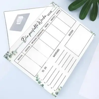 مجموعة واحدة من لوحة التخطيط المعلقة، جدول لوحة الحائط للمسح الجاف للقيام بقائمة منظم الرسائل، مستلزمات المطبخ والمكتب المنزلي #6