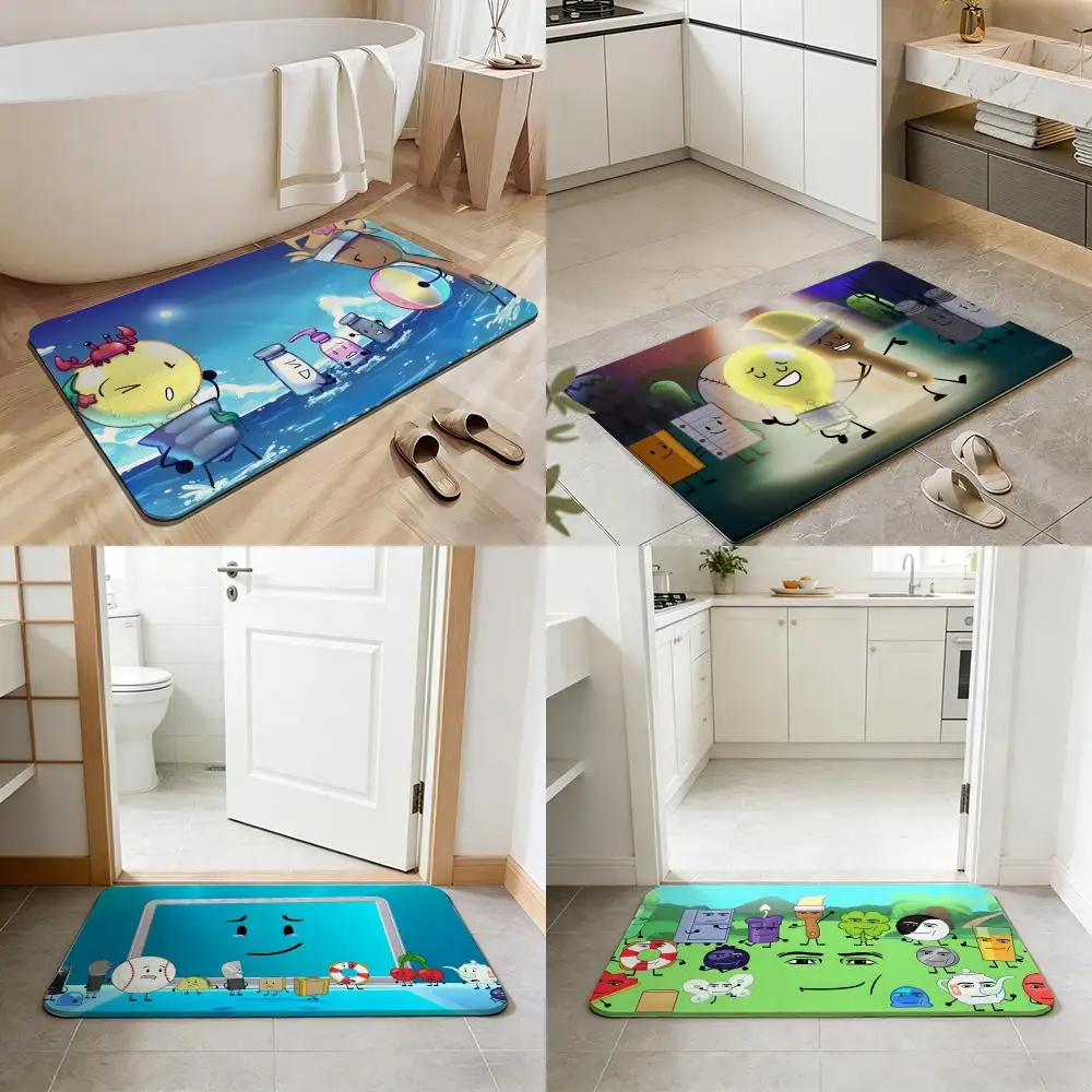 Animation I-Inanimate Insanity Floor Mat Non-slip Quick-dry Diatomaceous Earth Bath Mat, Absorbent Doormat