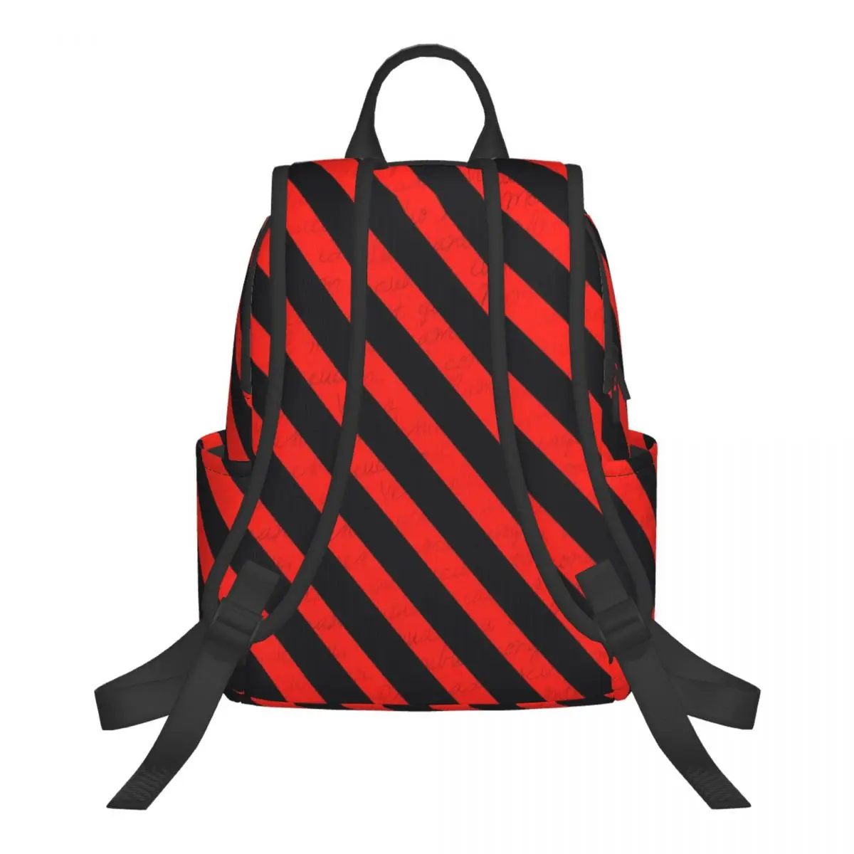 Black And Red Stripes Striped Geometric Lines Student Backpack School Bag Travel Daypack for Boys Girls Bookbag Shoulder Bags