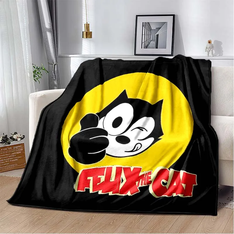 

Cartoon Felix The Cat Blanket,Super Soft Flannel Throw Blankets Warm for Living Room Bedroom Couch Sofa and Car,brithday Gifts