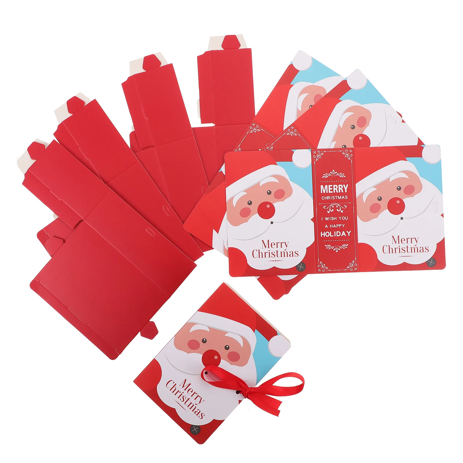 

5Pcs Christmas Candy Storage Boxes Book Shape Gift Boxes Creative Xmas Treat Box Lovely Paper Candy Box Xmas Gift Packing Tool