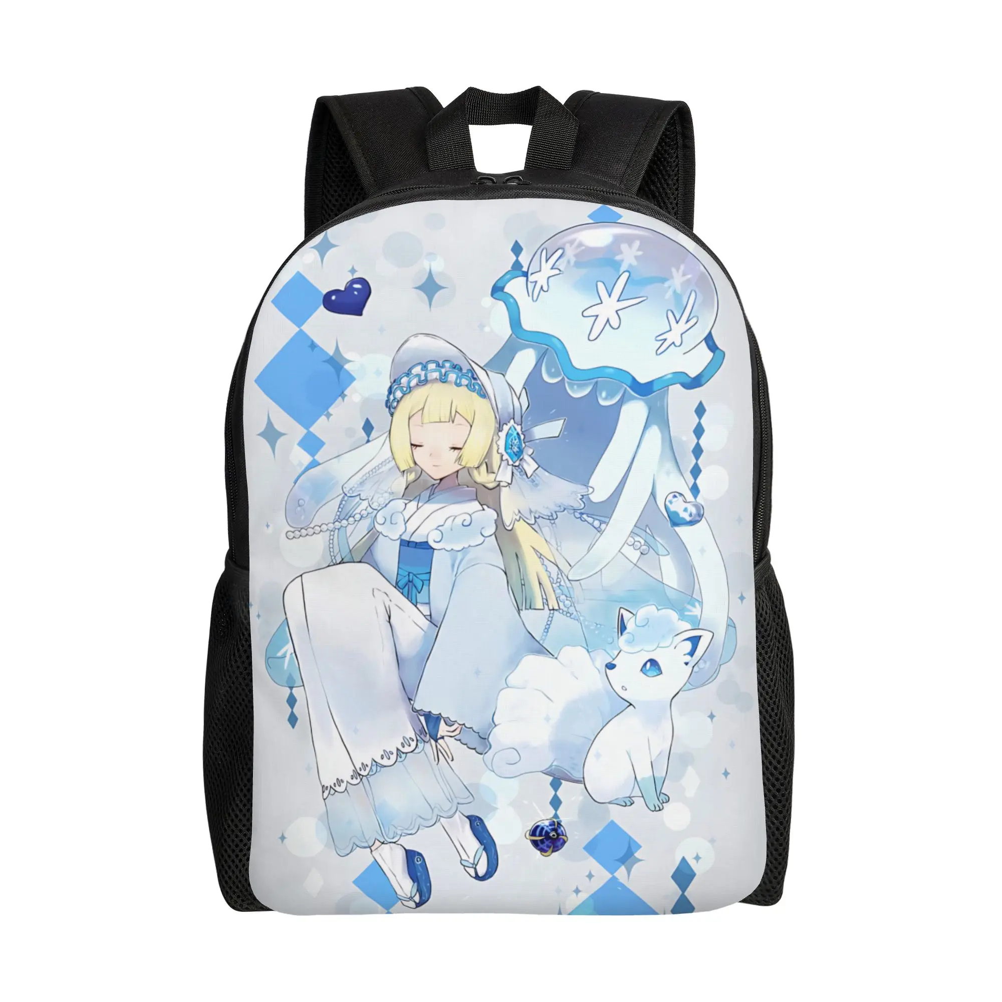 

Its Bags Pokemon Backpacks Daypack Summer Vibes mochila Camping Zipper Closure Rucksack