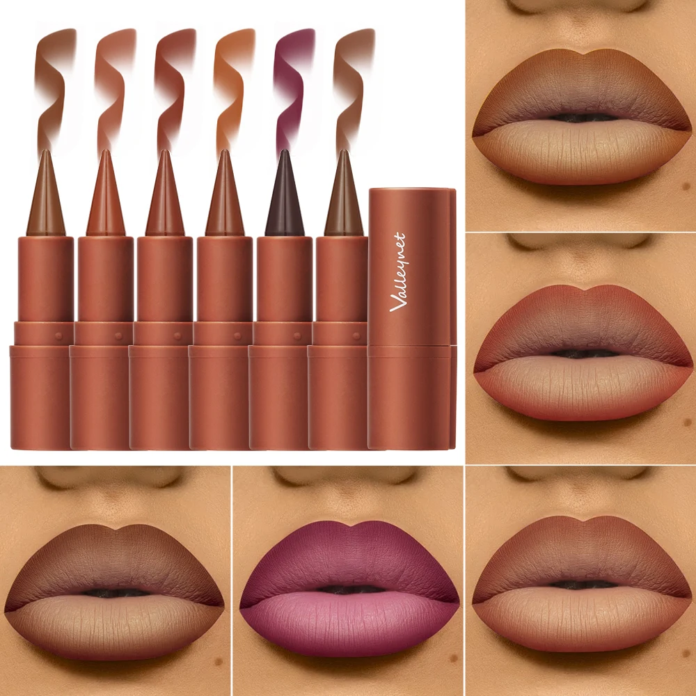 2Pcs Lip Liner Lipgloss Set, High Shine,Long Lasting,Dark Brown,Plumping,Moisturizing,Lightweight