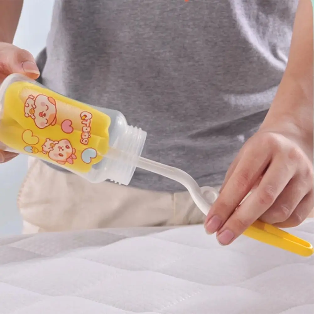 

Soft Head Baby Bottle Cleaning Brush Set 360° Cleaning Spout Cup Brush Water Bottle Brush Infant Nipple Brush BPA-Free