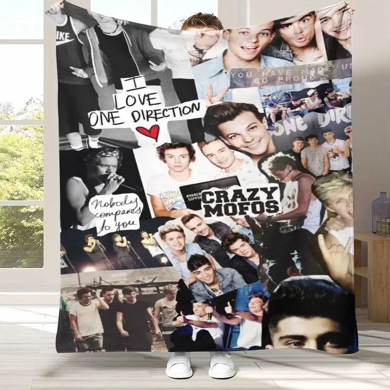 3D One D-Direction Boy Band Soft Flannel Throw Blanket,Cozy Warm Blanket for Bed,Sofa,Living Room,Picnic,Camping,Home Decor,Gift
