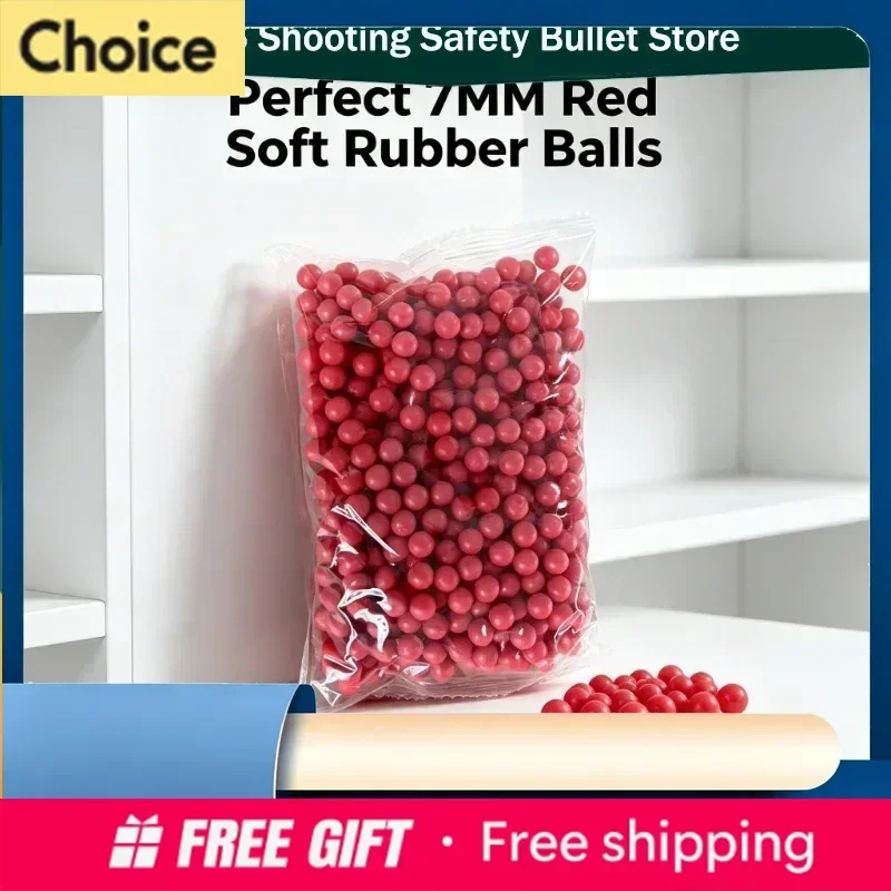 2031 NewCool 7MM Kid-Safe Red Soft Refill Balls Wear-Resistant Outdoor Toy Matching Parts 1Bag/2Bag/3Bag/5Bag/10Bag