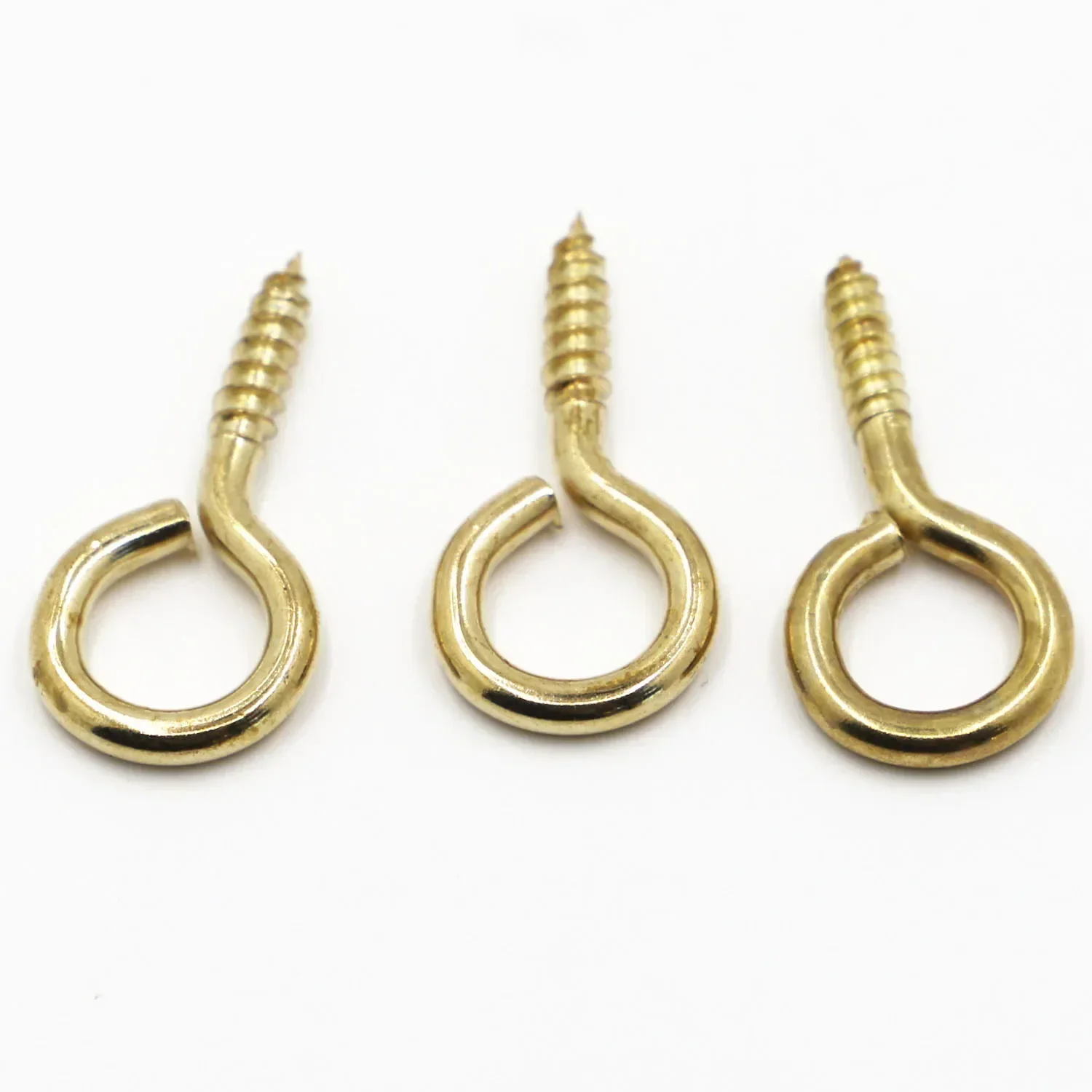 5-50pcs 1-14# Yellow Eye Bolt Hook Sheep Eye Self-tapping Screws DIY Rope Jewellery Accessories