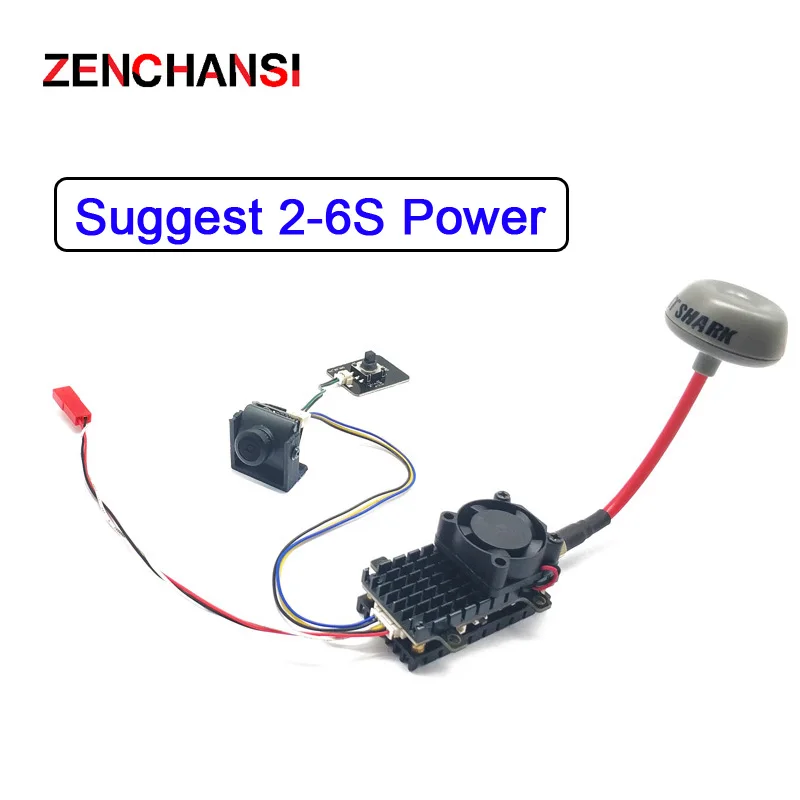 Over 20Km Range 5.8Ghz 2W FPV Wireless Transmitter 2000MW 48CH Video AV Audio Sender and 2.1mm lens FPV mini camera CMOS 1200TVL