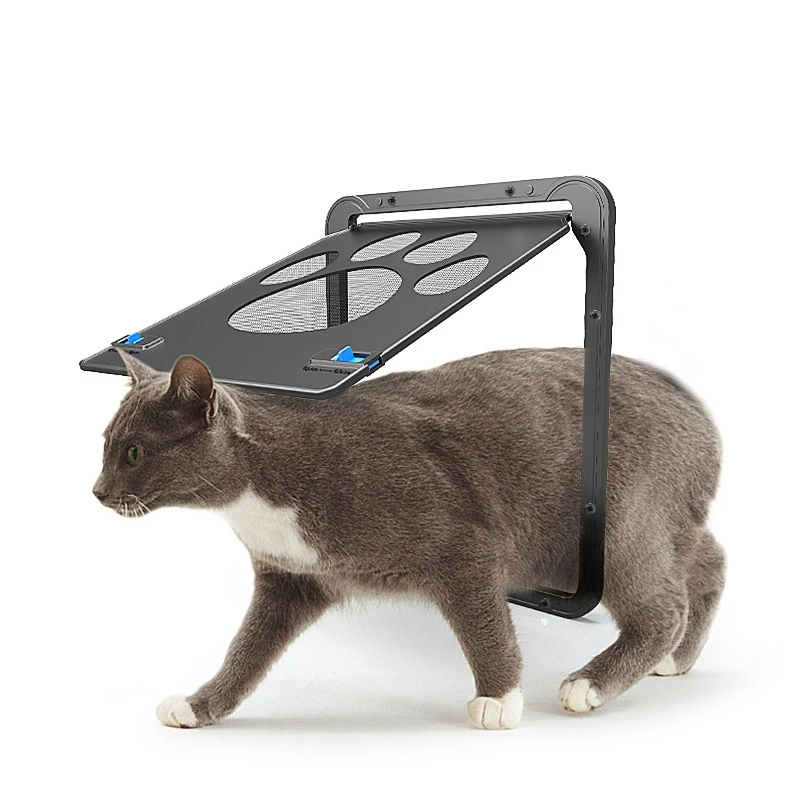 Pet Screen Door Easy Install Home Lockable Outdoor Door Magnetic Self-Closing Function Sturdy Door for Dog Cats 24X29cm-A46I