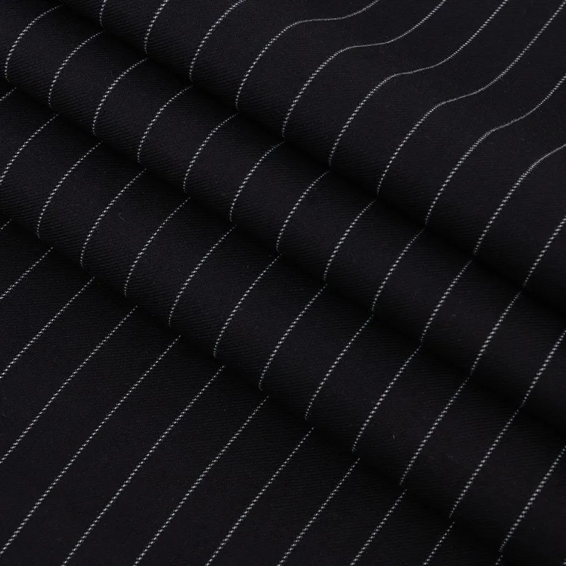 

Striped fabric Blended fabric for suits trousers work clothes uniforms and outerwear