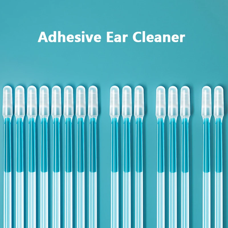 Disposable Sticky Ear Swabs Pick Reusable Ear Cleaner Soft Silicone Ear Wax Removal Tool Earwax Remover For Olders Adult Kid