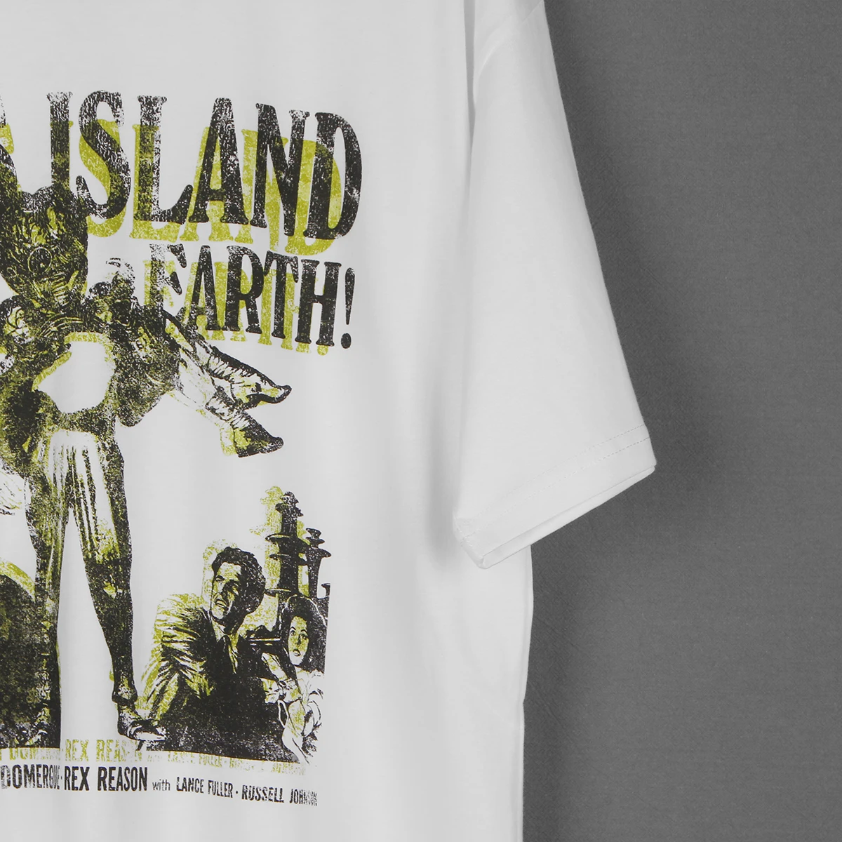 This Island Earth T-Shirt Si-Fi 50S Movie Forbidden Planet Invaders from Mars Short Sleeves Double Image Print Shirt