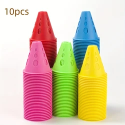 Multifuncional Marcação Treinamento Road Cone, Pilhas de Patinação, Patins Portáteis Roadblocks, Futebol Treinamento Obstáculos Adereços, 10Pcs