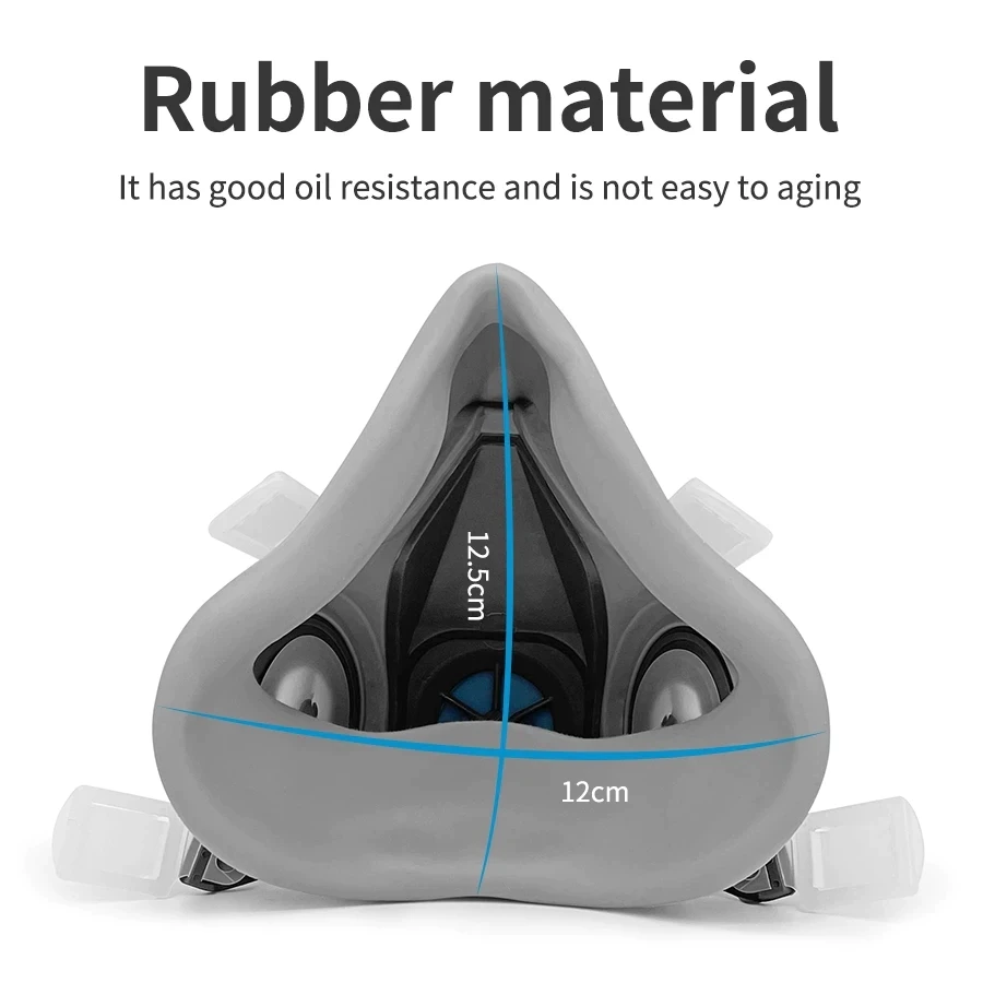 Imagem -02 - Máscara Facial de Gás para Pintura Spray Material de Borracha Peso Leve sem Cheiro Compatível com 6001 2091 Filtros Transporte Rápido 6200