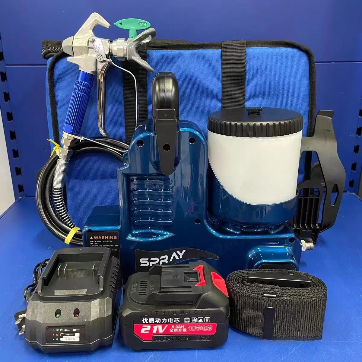 Latex paint paint electric spray gun backpack lithium battery home improvement high pressure airless spraying machine small DIY