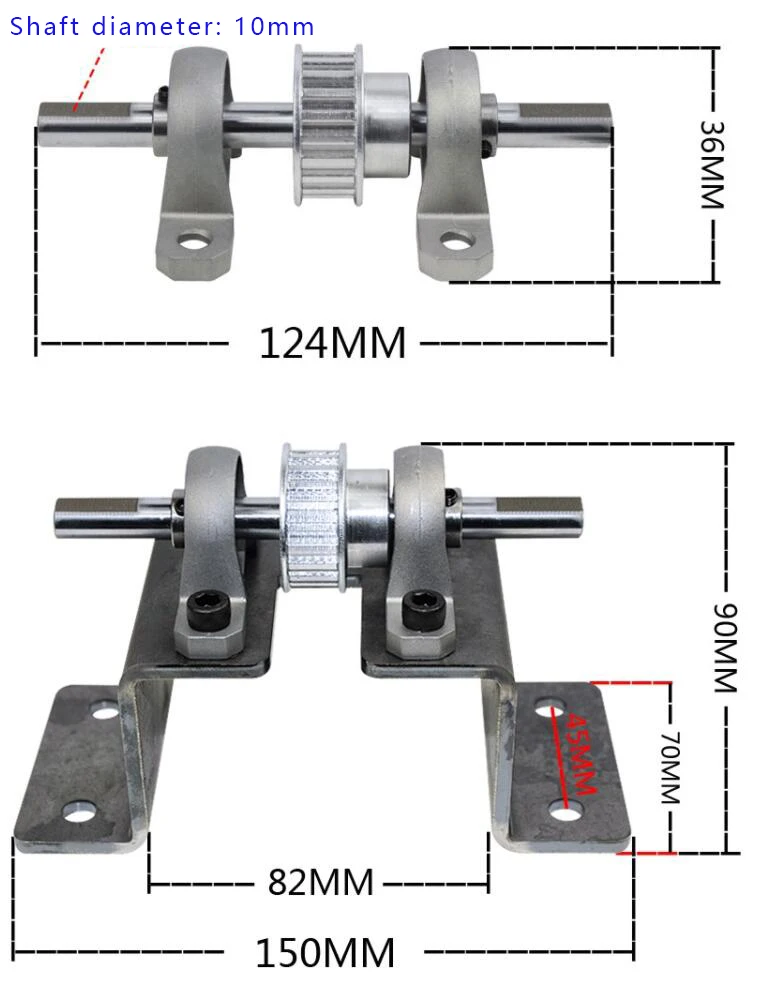 10mm shaft, non-powered spindle kit, can be equipped with chuck, chuck, saw blade, diy lathe, bead machine, table saw