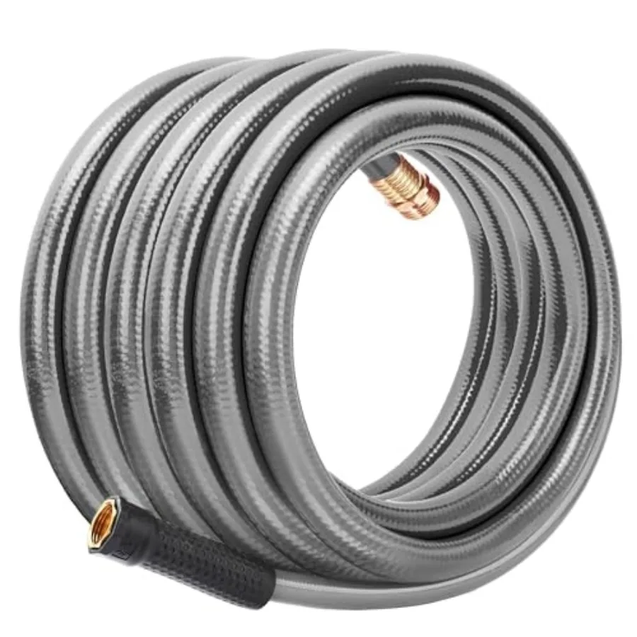 

Leader Garden Hose 3/4 in. x 50 ft. -No Kink Flexible Leakproof Male/Female -Heavy Duty Durable 5 Layers PVC Rubber Lightweight