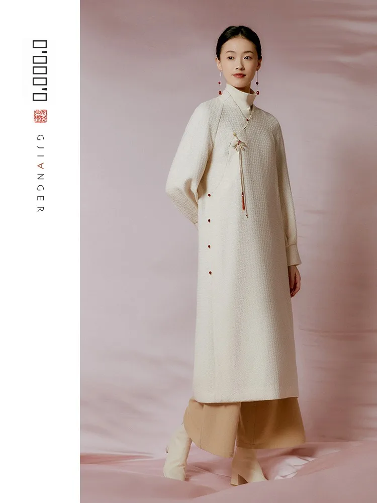 

Новая зимняя вязаная юбка-труба свободного кроя в винтажном стиле Dr Danxue из шерсти, в китайском стиле Дзен, с длинным рукавом, прямого кроя, фасон H-образной формы