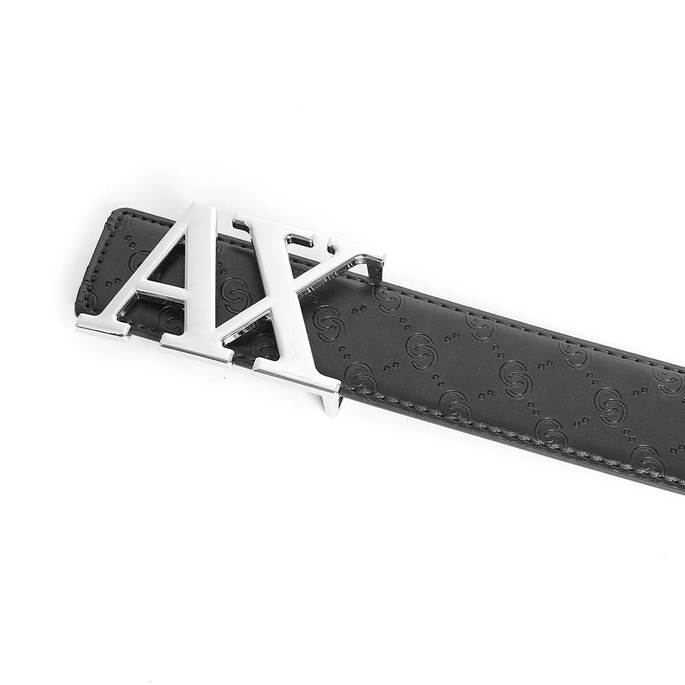 Cowhide Luxury Designer Brand Waist Belt Men Gifts High Quality Women Genuine Leather AX Buckle Dress Strap for Jeans Waistband