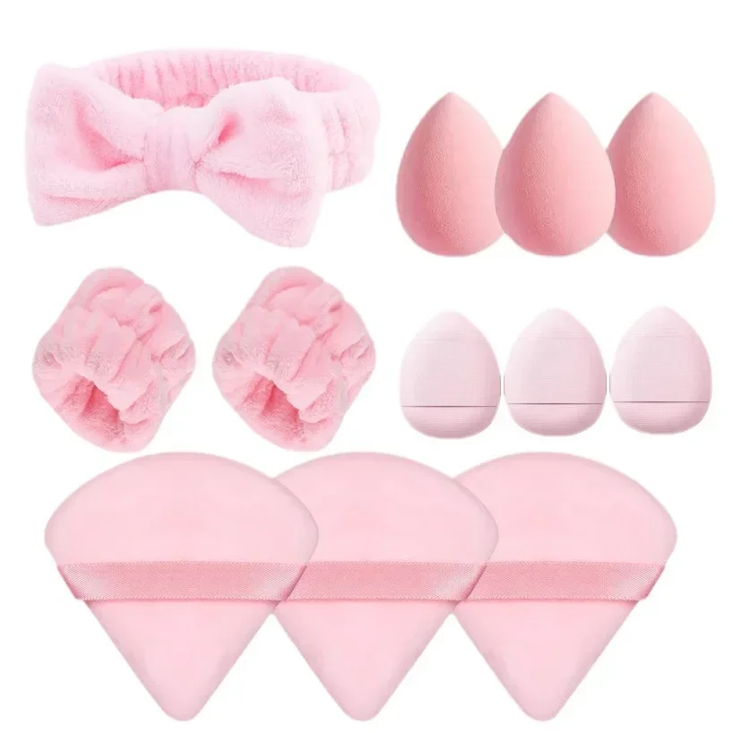 12-23Pc Cosmetic Puff Makeup Sponge Blender Set Beauty Egg Foundation Powder Puff Wash Face Headband Wristband Make Up Accessory