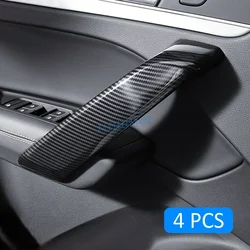 Carbon Fiber Interior Door Handle Cover Accessories For 2017-2024 Audi Q5 Sportback SQ5 2023 2022 2021 2020 2019 2018