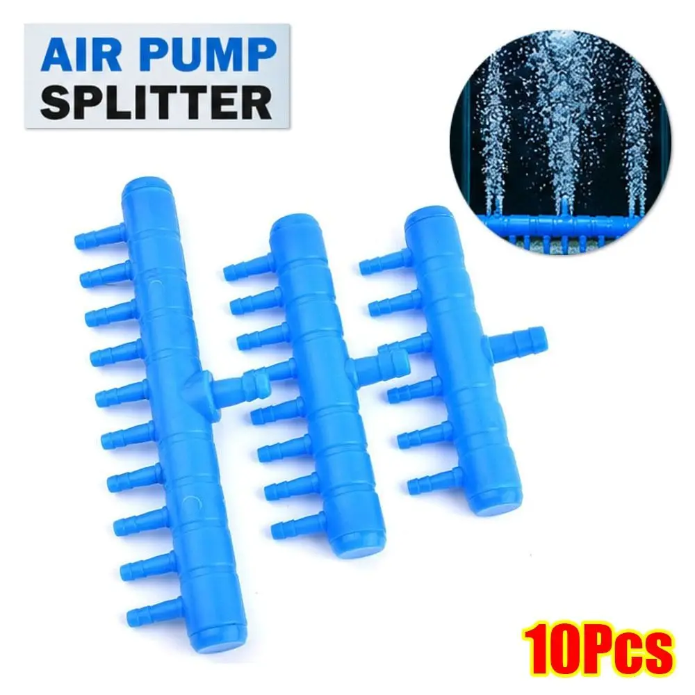10Pcs 2-12 Ways Aquarium Air Splitter 4/5/8mm Plastic Oxygen Gas Diverter Porous Control Switch Fish Tank Hose Joint