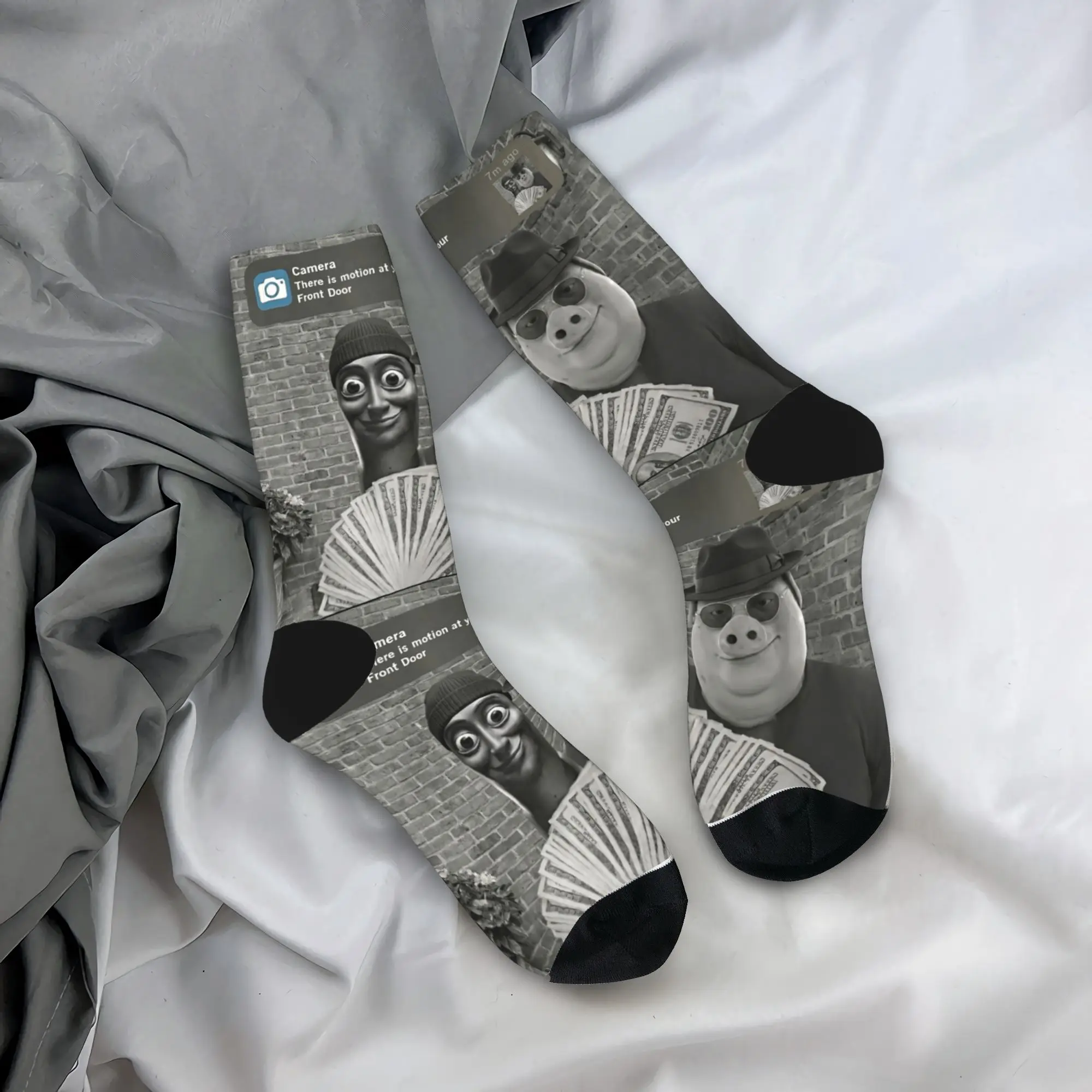 

Tung Tung Tung Sahur John Pork Funny Meme Italian Brainrot Stockings Gothic Socks Socks Winter Skateboard Custom Non Slip Socks
