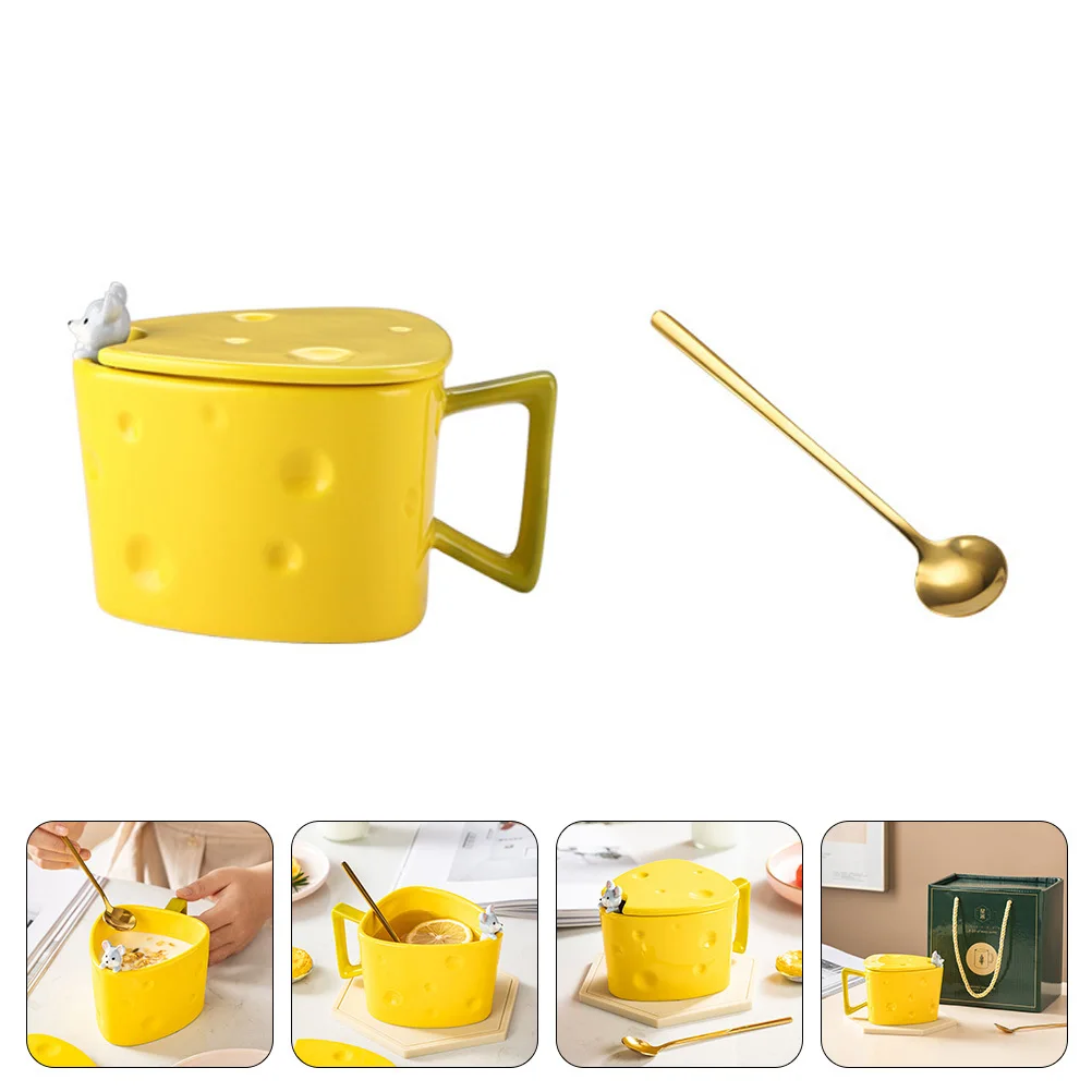 

1Set Delicate Ceramic Mug Set of 2 Espresso Cups Creamer Holder Modern Style for Home Office Breakfast Quick Oat Yogurt Infusion