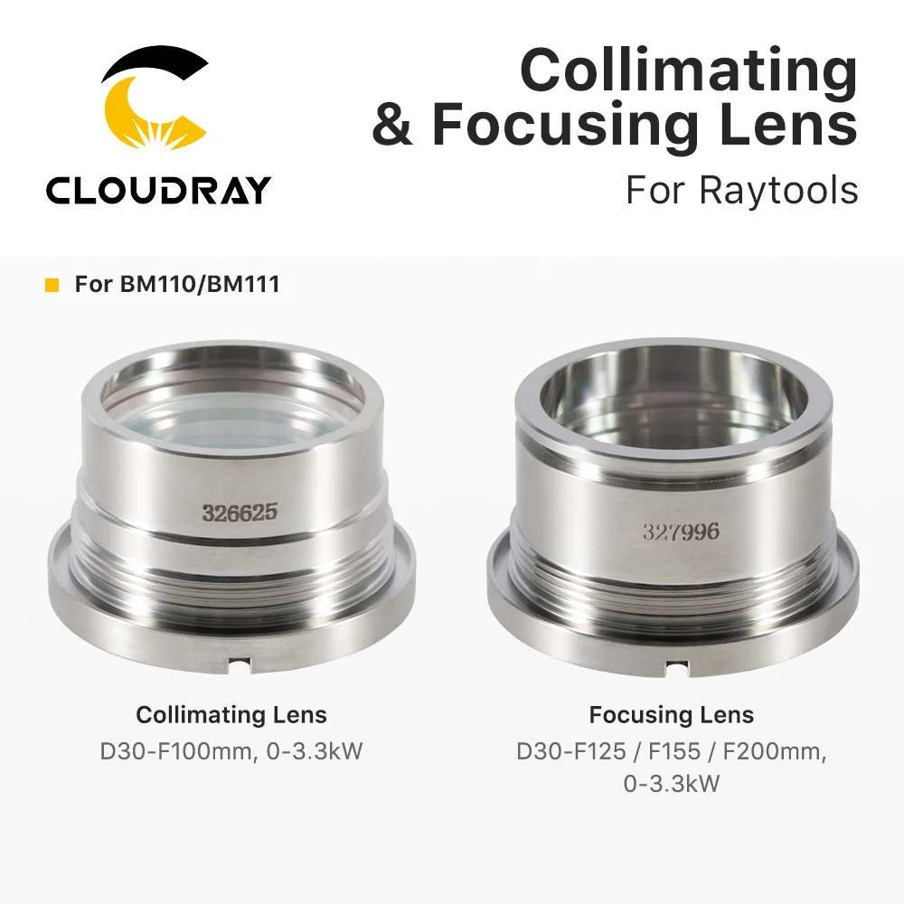 Cloudray  Original Raytools BM110/BM111/BT240S Collimating & Focusing Lens D30 with Lens Holder for Raytools Laser Cutting Head