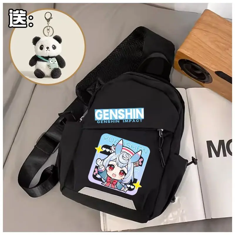 Genshin Impact Ginkgo Chest Anime Sports Cycling Shoulder Versatile Simple Fashion Crossbody Bag Trendy Ani