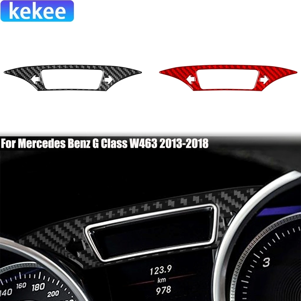 Carbon Fiber Dashboard Speedometer Outlet Cover Sticker Car Accessories Interior Trim For Mercedes Benz G Class W463 2013-2018