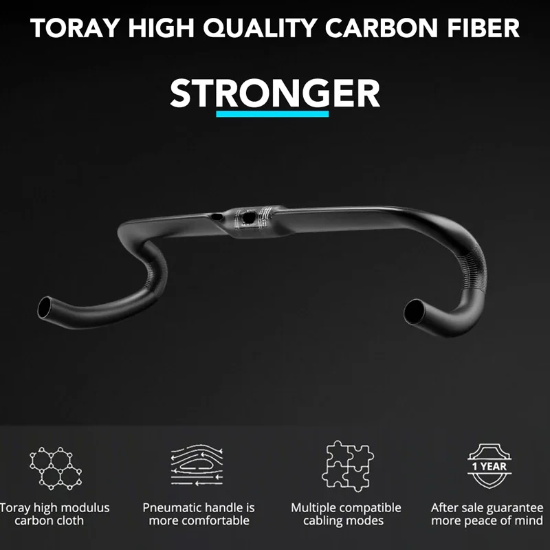 

SYNCROS Carbon Internal Gravel/Road Handlebars Matte Black Weight About 245g(420MM) Clamp Diameter:31.8mm Bike Accessories