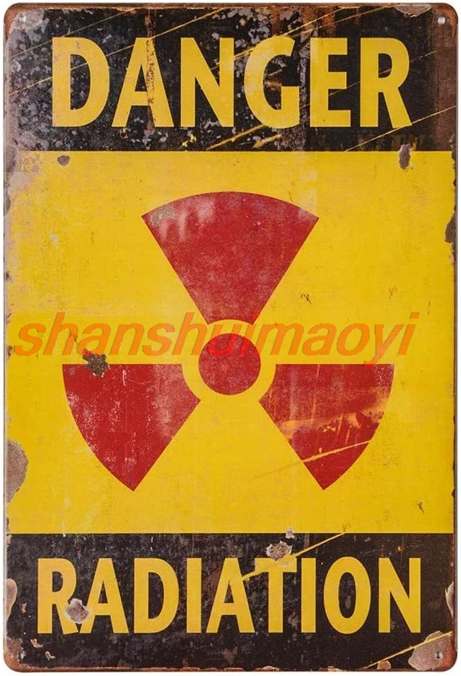 Danger Sign-Danger Radiation Allied Military Vintage tin Sign -Outdoor Funny Signs (M0057) SHAN