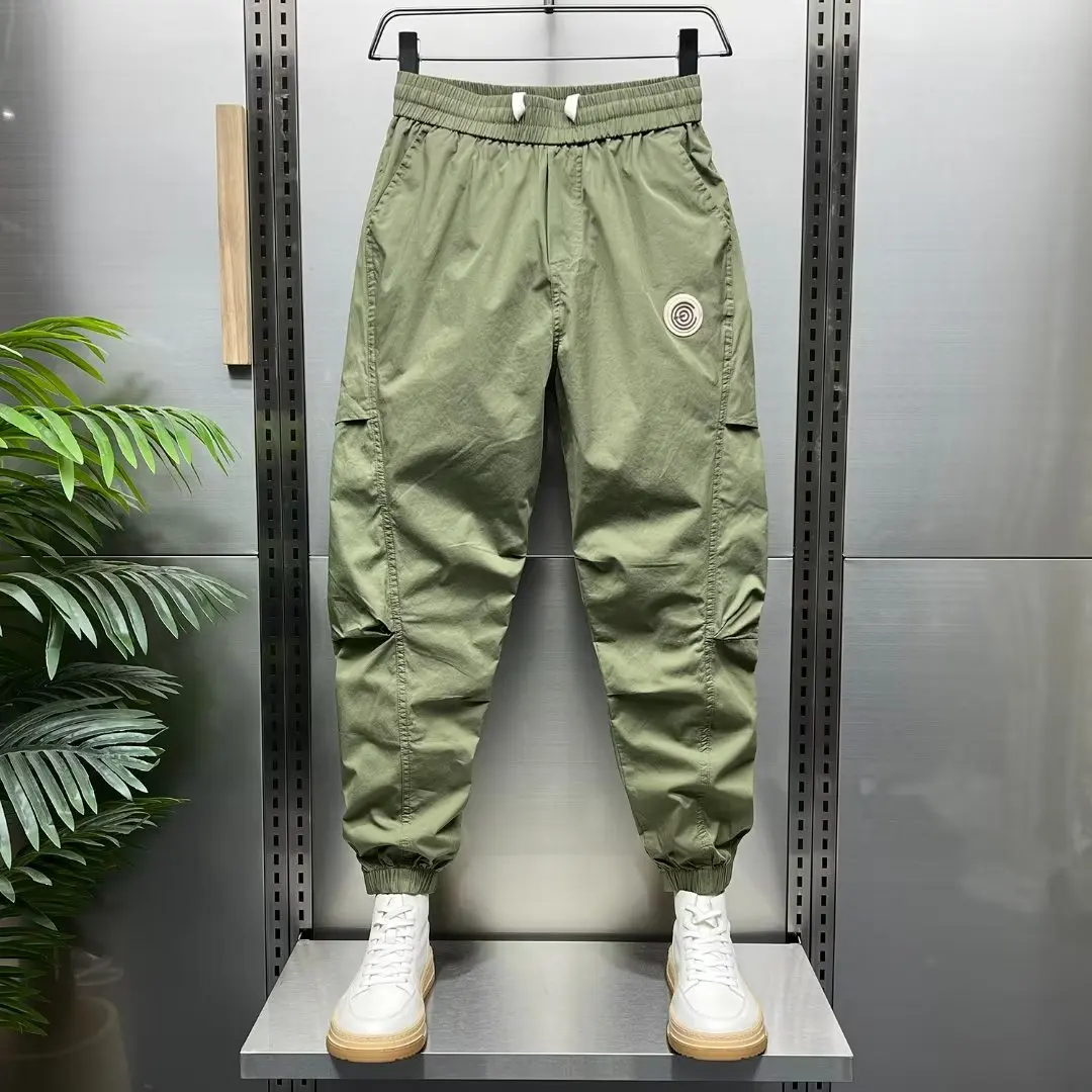 Joggers informales para hombre, pantalones de chándal coreanos para entrenamiento, correr, gimnasio, Fitness, ropa deportiva verde de alta calidad,