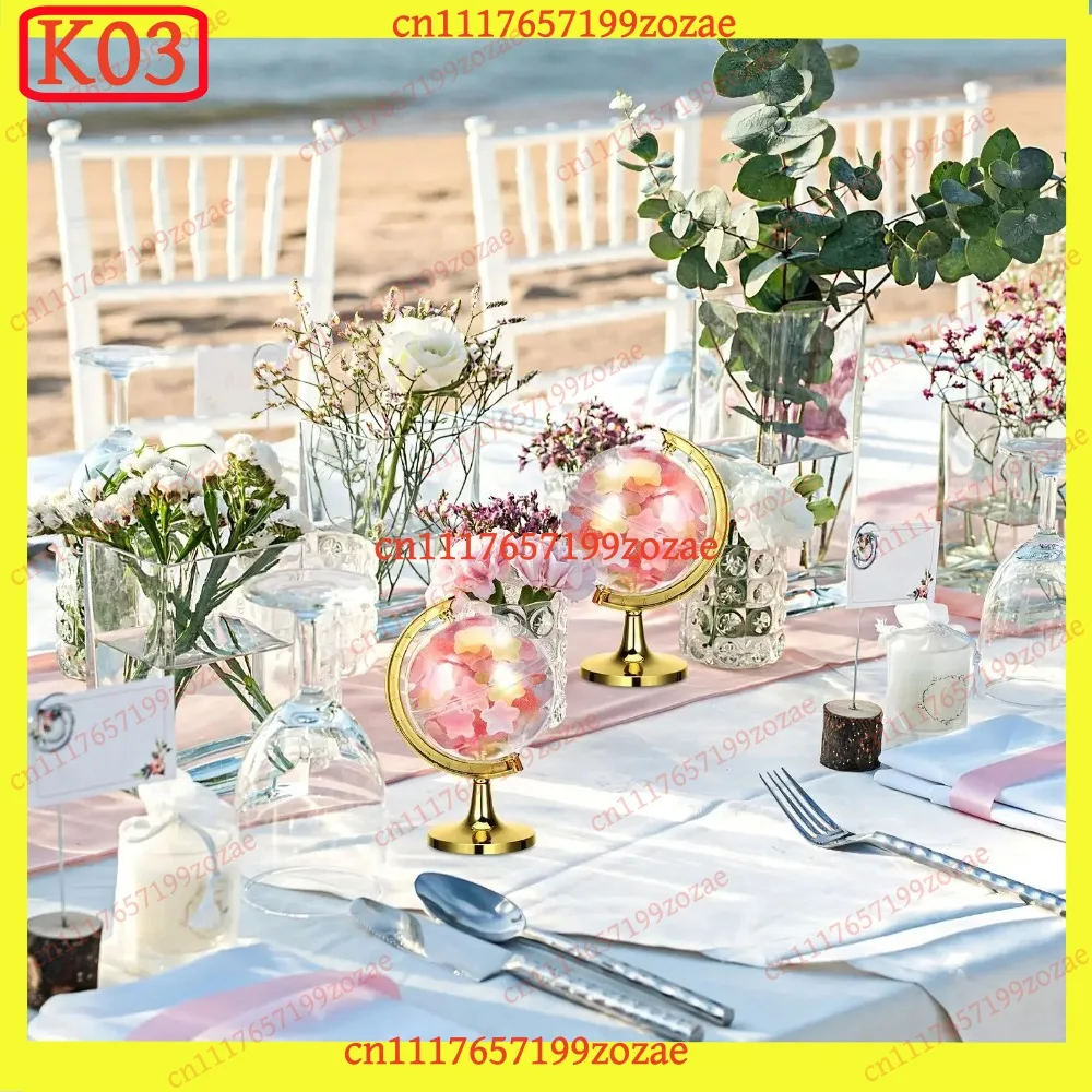 k03 12Pcs Round Globe Candy Gift Boxes for Wedding Christmas Baby Shower Birthday Party Favors, Replacement Parts