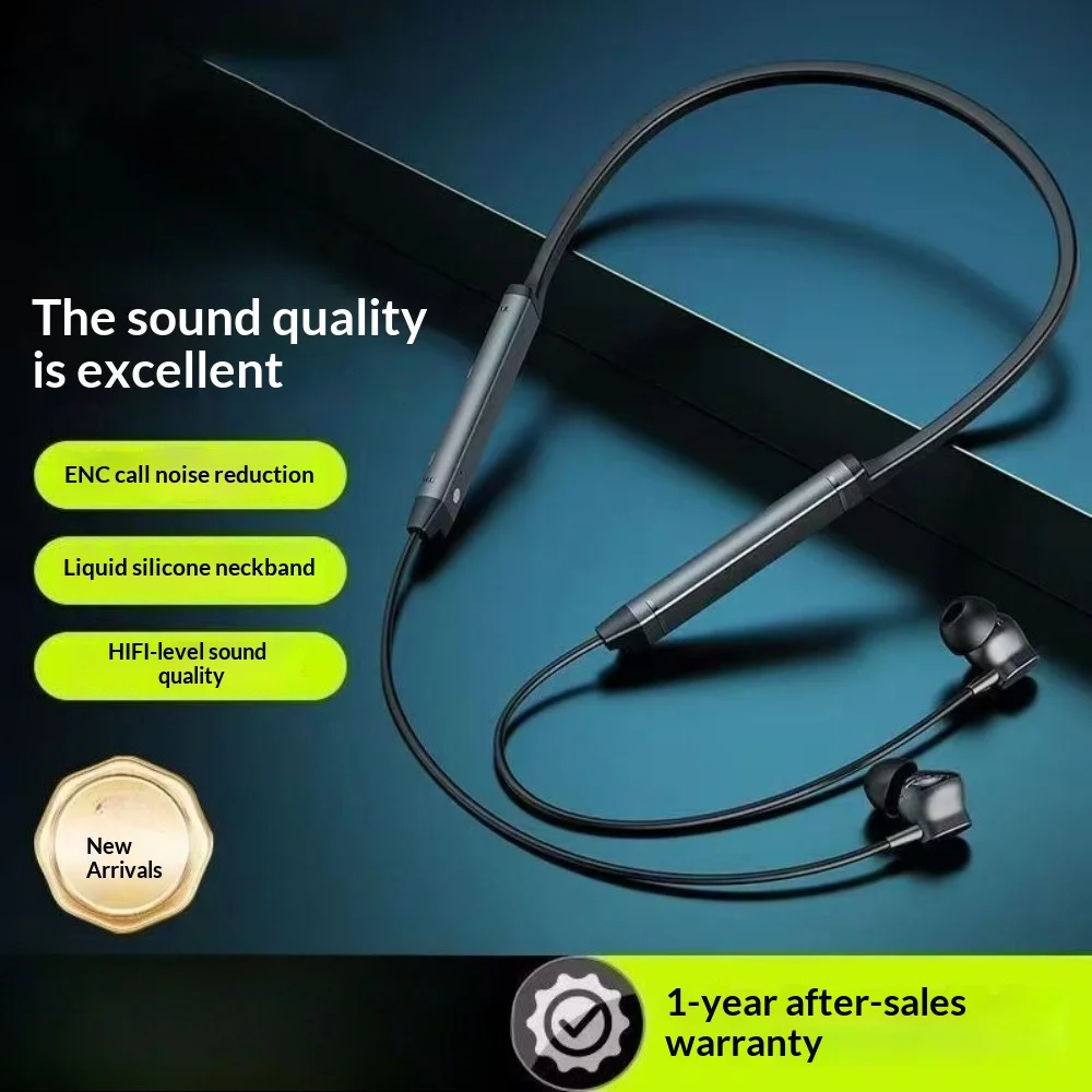 High Appearance Value Neck-hung Wireless Earphones 2025 New Version Noise Cancellation High-Definition HIFI Sound Quality Busine
